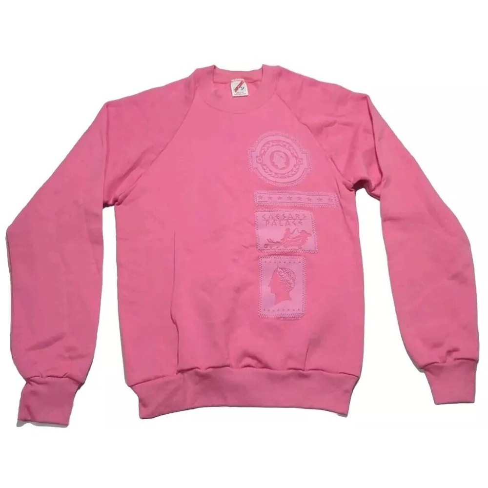 Vintage Caesars Palace Las Vegas Puff Print Crewneck Sweater Size Small